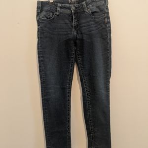 Silver Dark Wash Skinny Jeans